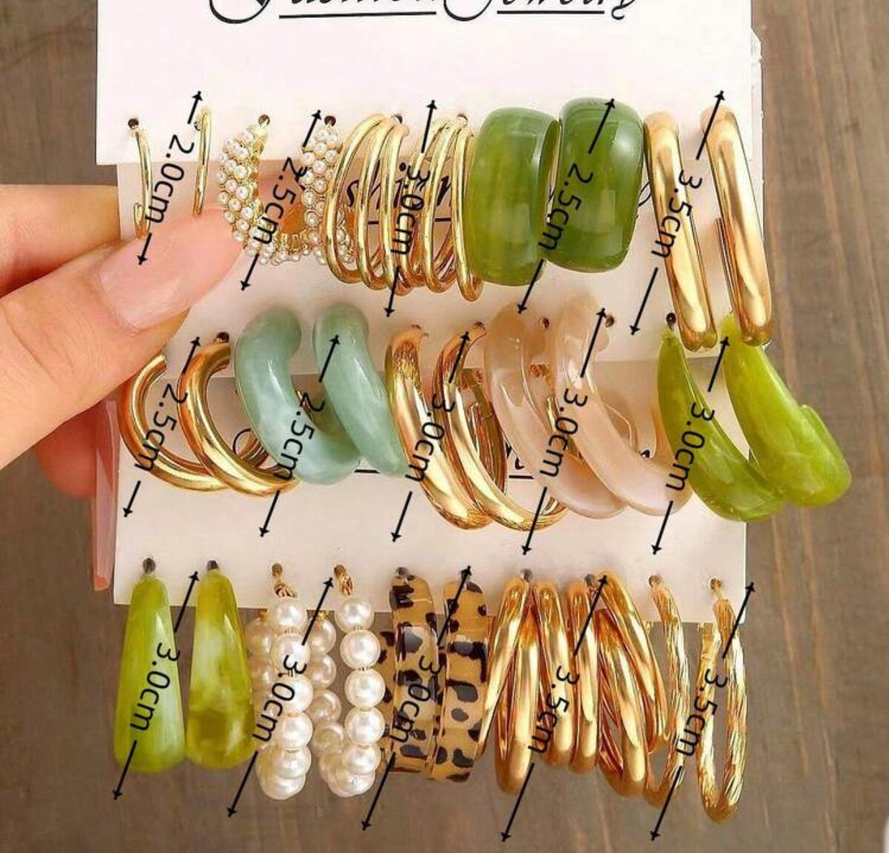 15 pcs set earrings