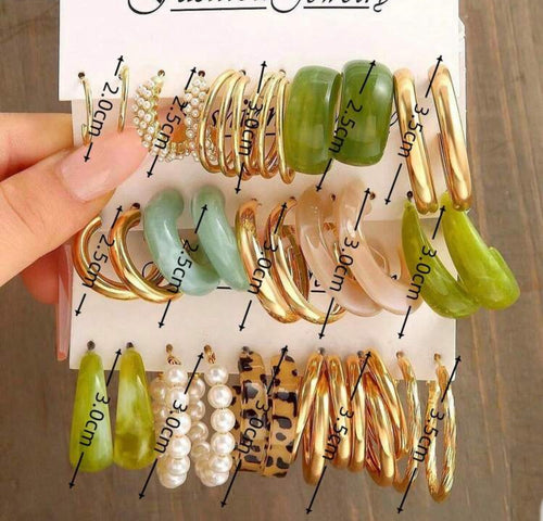 15 pcs set earrings