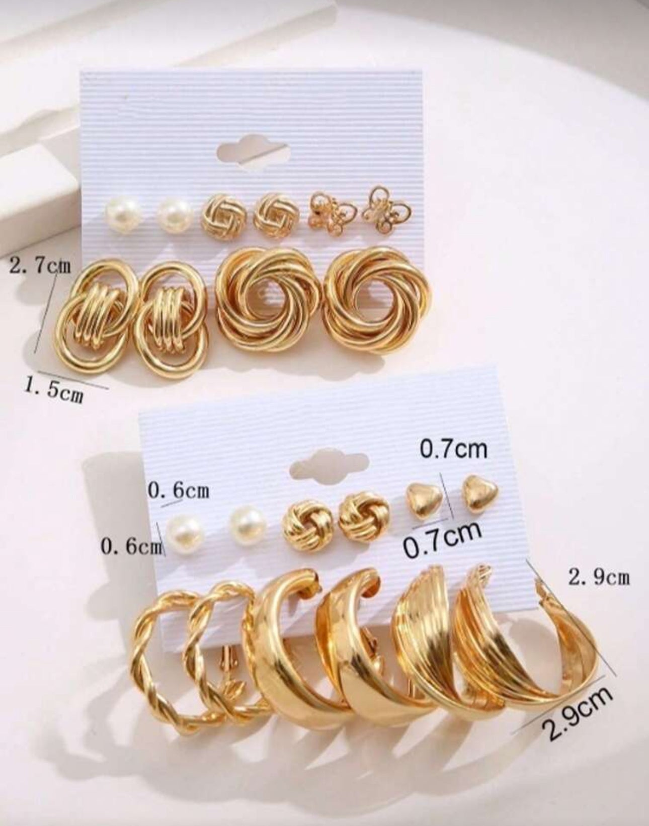 22 piece design metal earrings