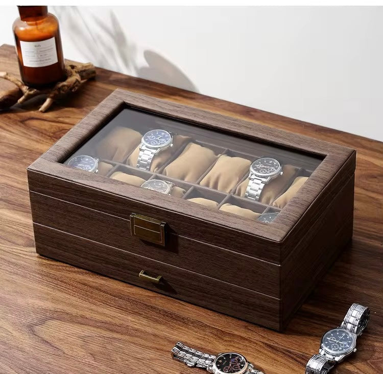 12 watches capacity + drawer watches box organizer