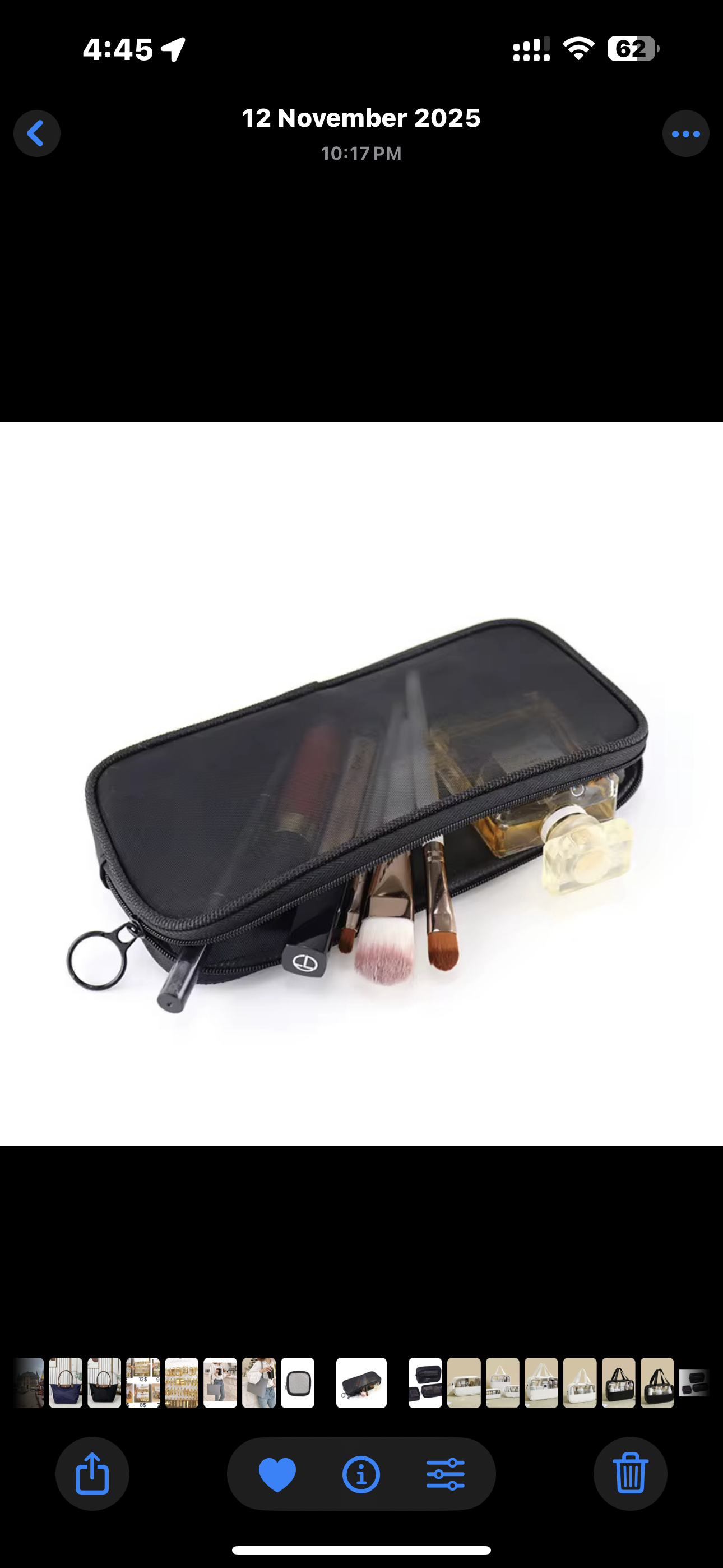 3 piece set cosmetic and makeup bags