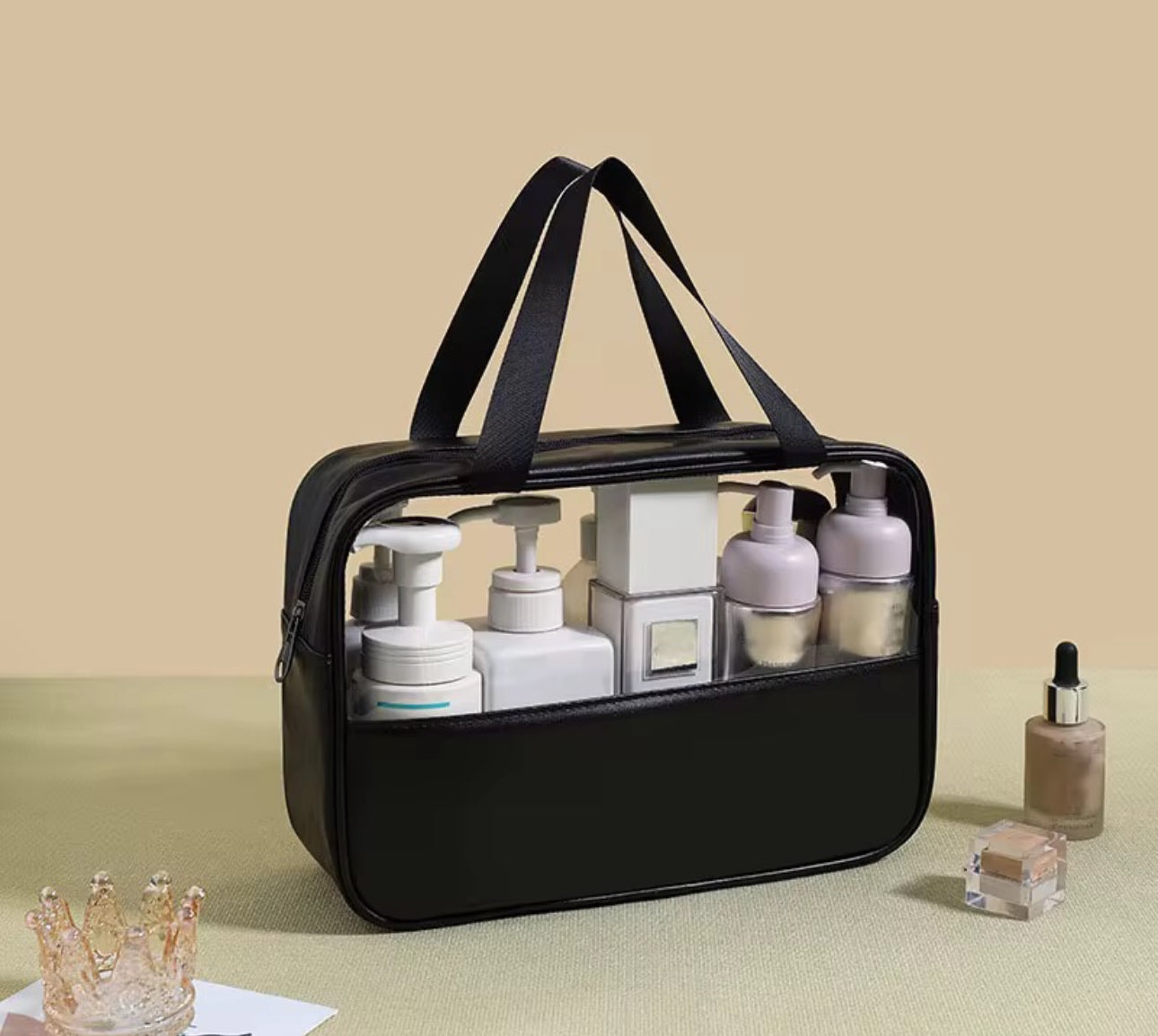 3 different size makeup and cosmetics bags