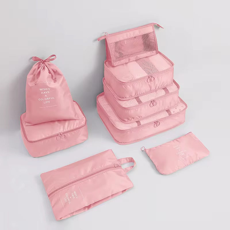 Travel bag organizer 8 piece set