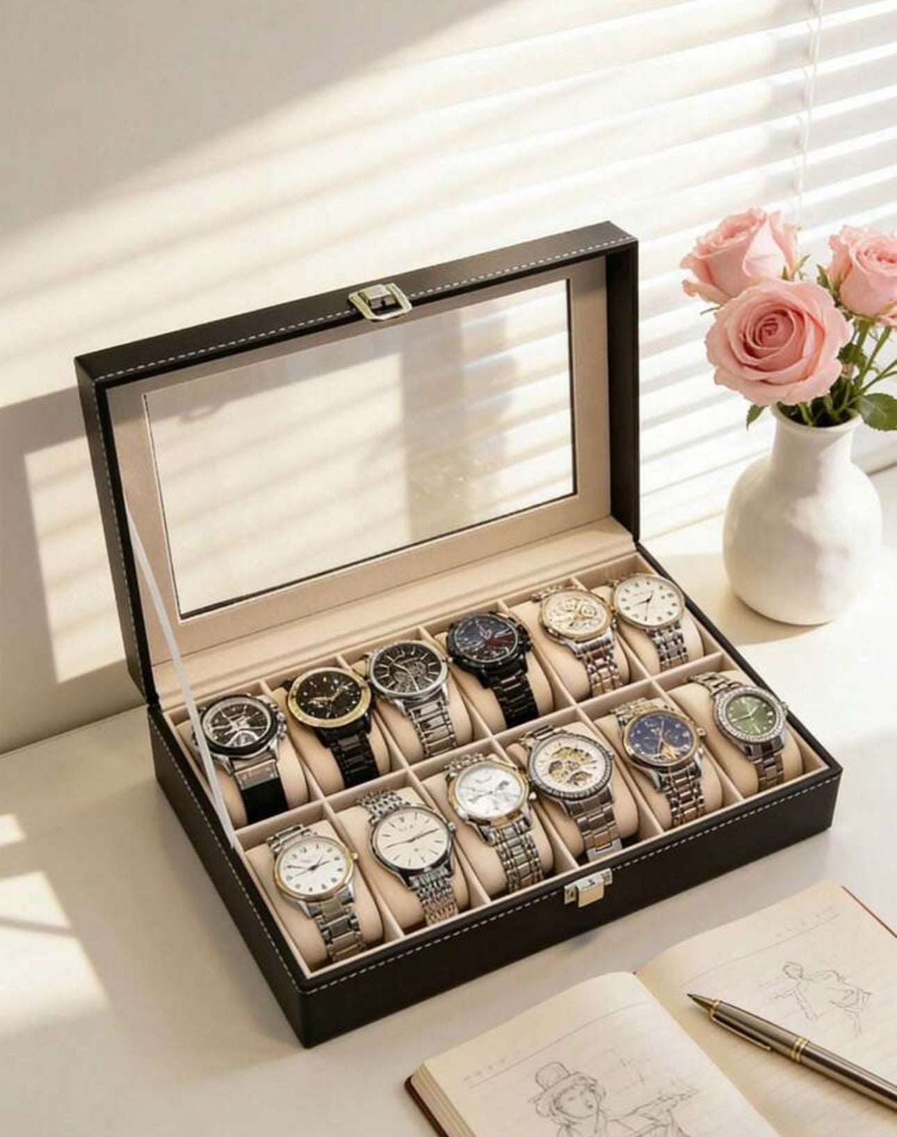 Watches box organizer 6 and 12 slots