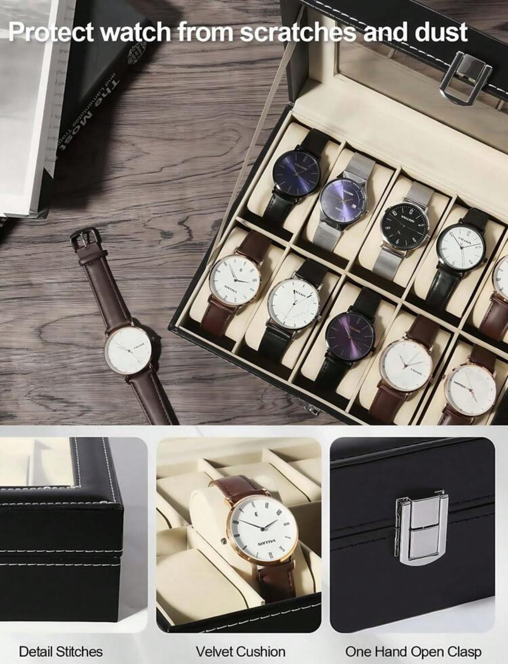 Watches box organizer 6 and 12 slots