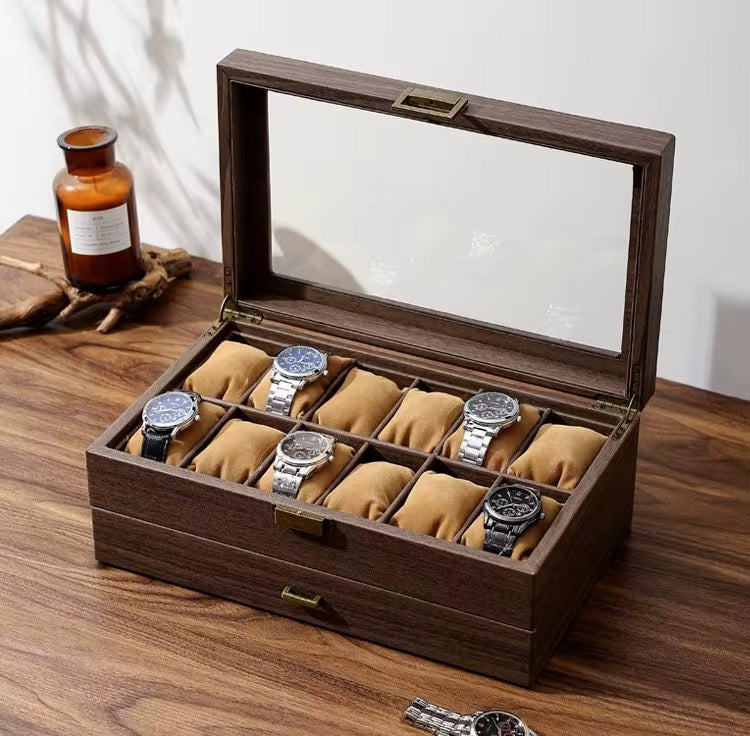 12 watches capacity + drawer watches box organizer