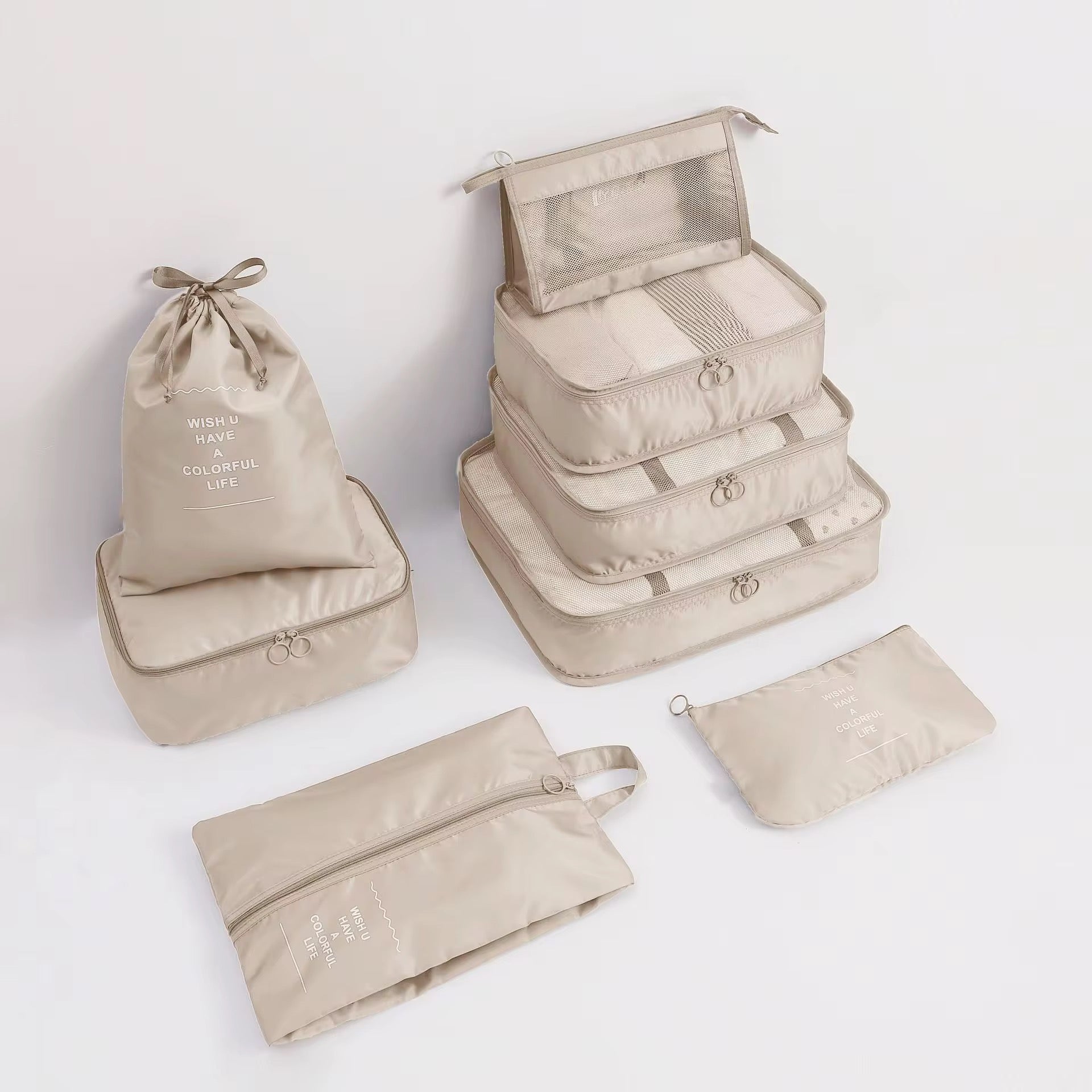 Travel bag organizer 8 piece set