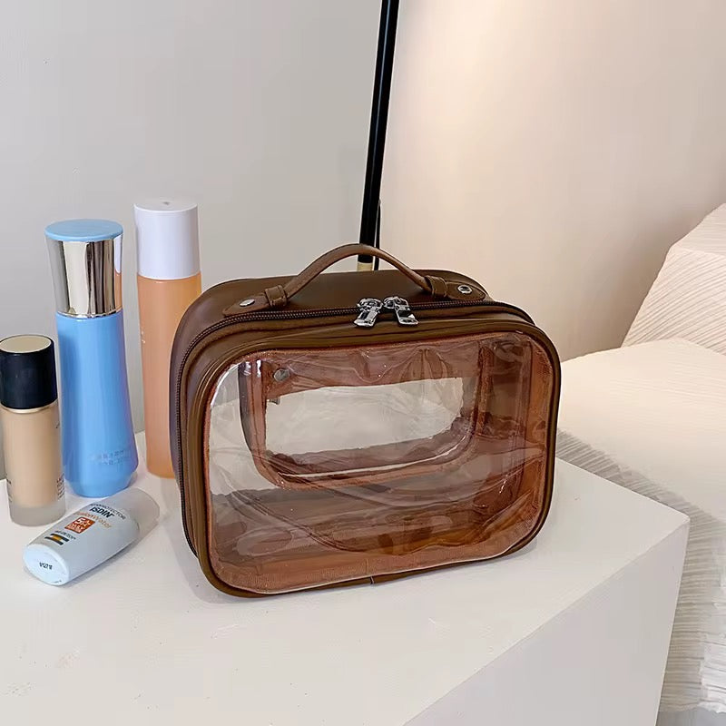 Brown makeup Bag
