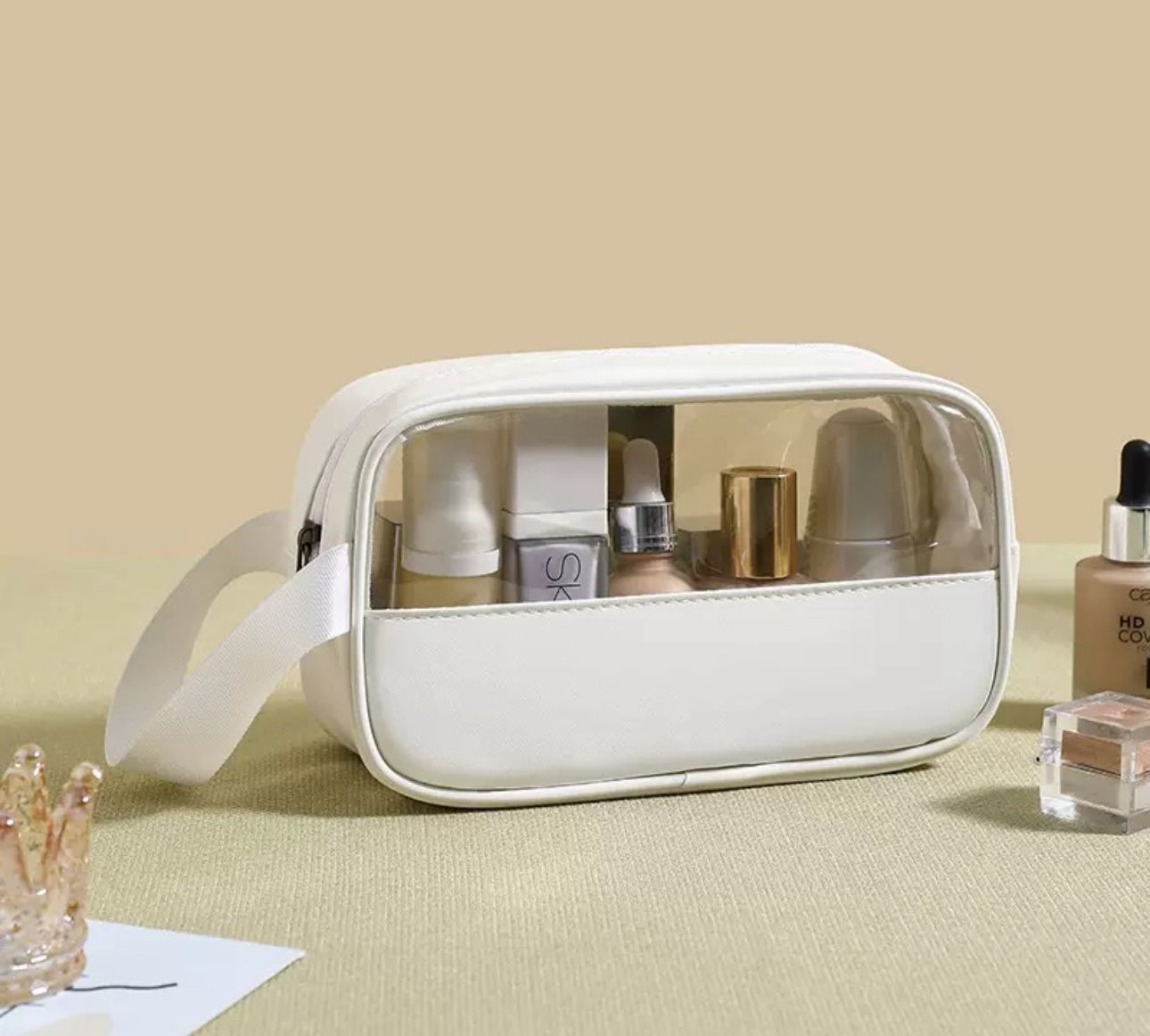 3 different size makeup and cosmetics bags