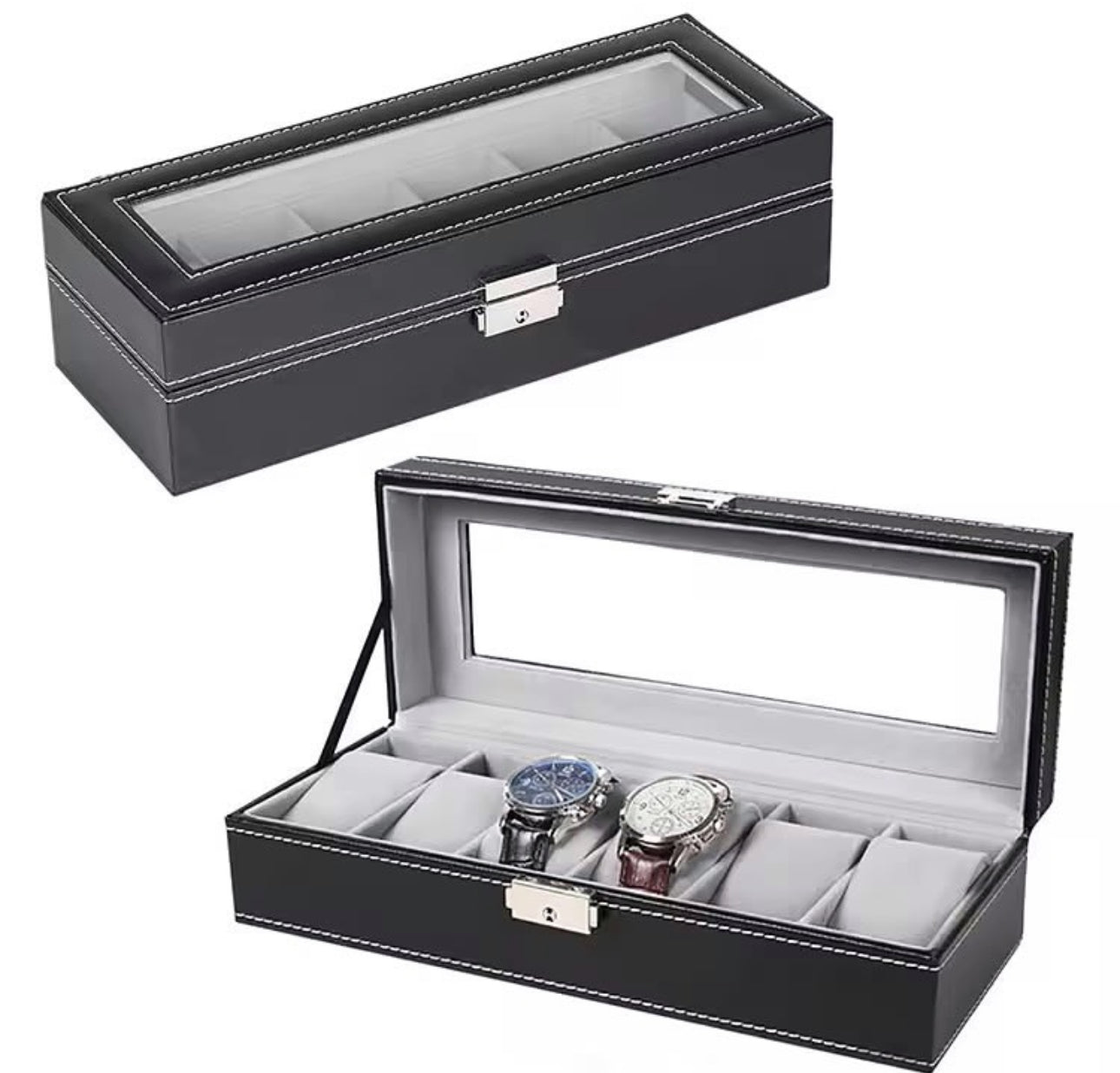 6 pcs capacity watch box